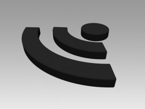 wifi wireless internet logo 3D Model