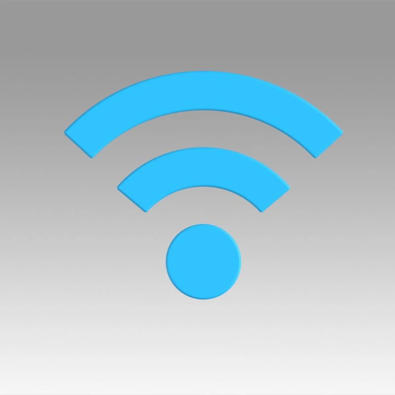 wifi wireless internet logo 3D Model .c4d .max .obj .3ds .fbx .stl .blend 