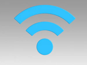 logo internet wireless wifi Modello 3D
