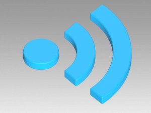 wifi wireless internet logo 3D मॉडल