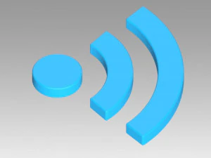 wifi wireless internet logo 3D Model
