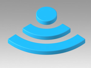 wifi wireless internet logo 3D मॉडल