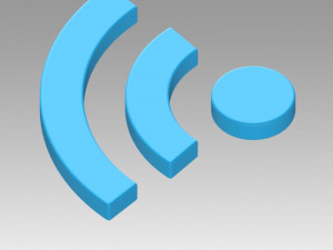 wifi wireless internet logo 3D मॉडल