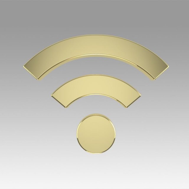 wifi wireless internet logo 3D Model .c4d .max .obj .3ds .fbx .stl .blend