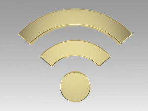 logo internet wireless wifi Modello 3D