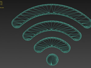 wifi wireless internet logo 3D Модель