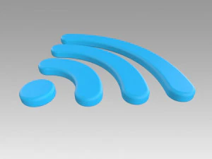 wifi wireless internet logo 3D Model