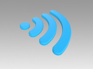 wifi wireless internet logo 3D Модель