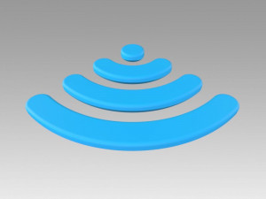 wifi wireless internet logo 3D Модель