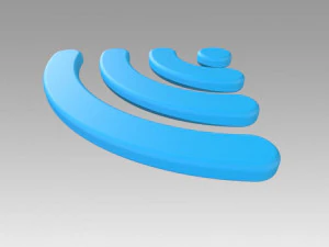 wifi wireless internet logo 3D Model