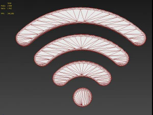 wifi wireless internet logo 3D Model