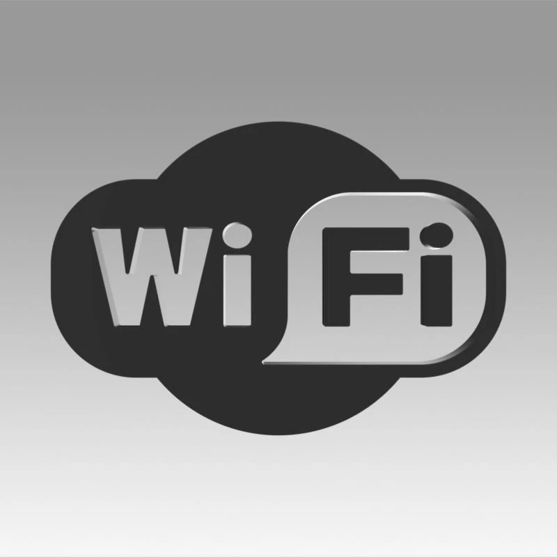 wifi wireless internet logo 3D Model .c4d .max .obj .3ds .fbx .stl .blend