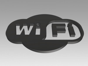 wifi wireless internet logo 3D-Modell