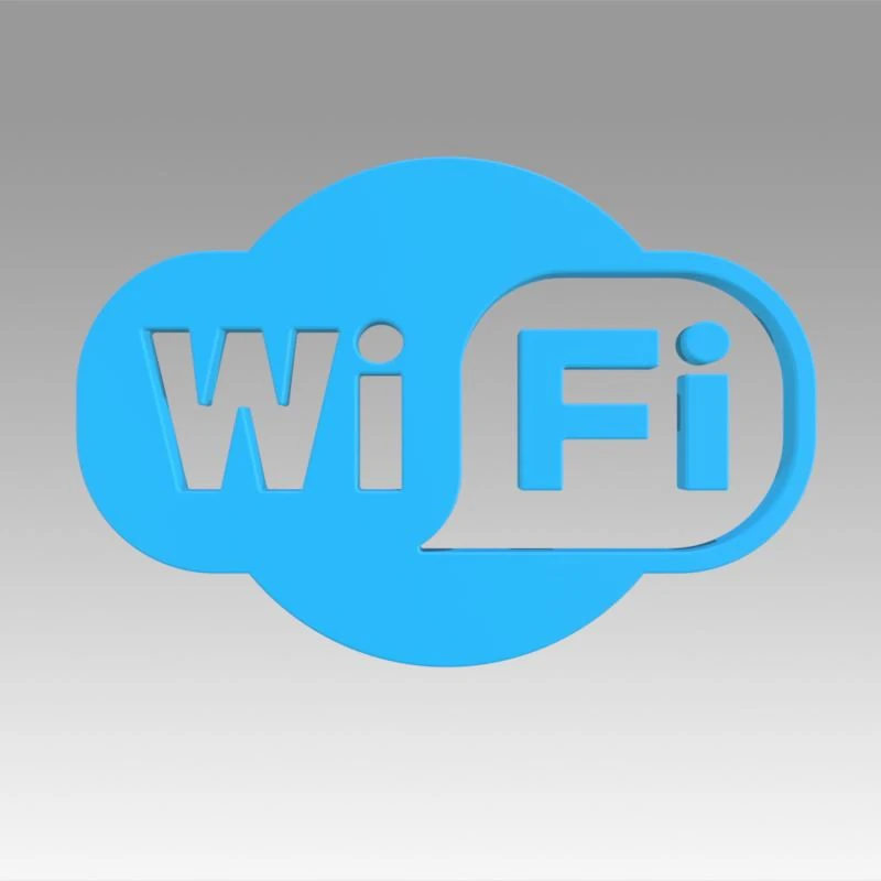 wifi wireless internet logo 3D Model .c4d .max .obj .3ds .fbx .stl .blend 