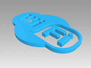 wifi wireless internet logo Model 3D