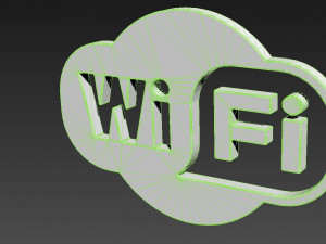 wifi wireless internet logo Model 3D