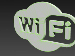 wifi wireless internet logo 3D Model