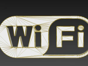 wifi wireless internet logo 3D Model