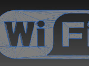 wifi wireless internet logo 3D Model