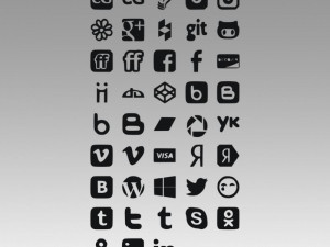 social icons logo 3D मॉडल