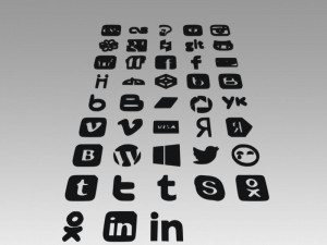 social icons logo 3D मॉडल