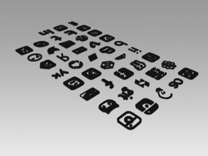 social icons logo 3D मॉडल