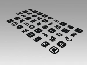 social icons logo 3D Model