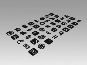 social icons logo 3D Model