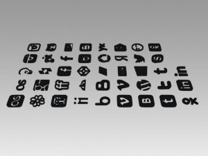 social icons logo 3D मॉडल