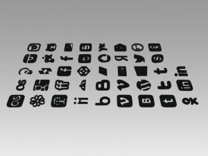 social icons logo 3D Model