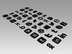 social icons logo 3D मॉडल
