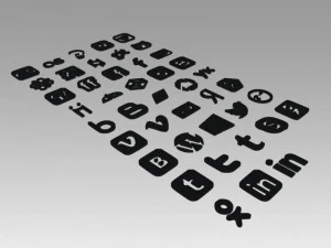 social icons logo 3D Model