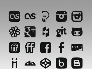 social icons logo 3D Model