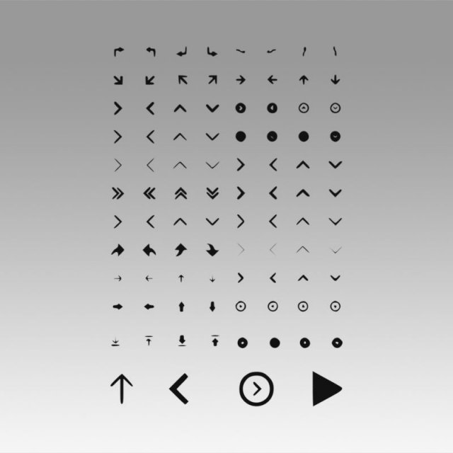 arrows sign set 3D Model .c4d .max .obj .3ds .fbx .stl .blend 