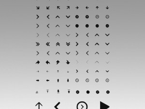 arrows sign set 3D Model