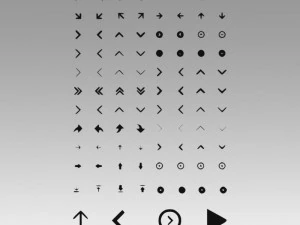 zestaw znak&oacute;w strzałek Model 3D