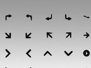 arrows sign set 3D Model