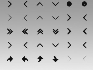 arrows sign set 3D Model