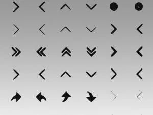 arrows sign set 3D Model