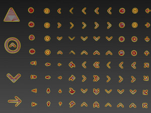 arrows sign set 3D Model