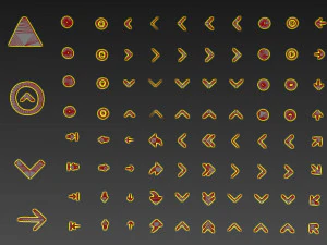 arrows sign set 3D Model