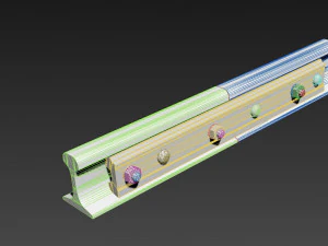 pengikatan rel Model 3D