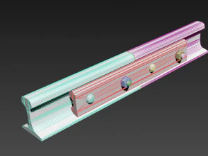 pengikatan rel Model 3D