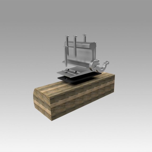 rail fastening d-65 Model 3D .c4d .max .obj .3ds .fbx .stl .blend