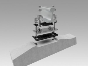 rail fastening kb-65 3D 모델