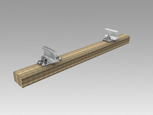 rail fastening of kb-65 with a wooden bar 3D Model