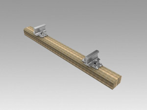 rail fastening of kb-65 with a wooden bar 3D Model