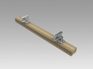 kb-65'in ahşap &ccedil;ubukla ray bağlantısı 3D Model