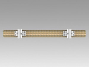 rail fastening of kb-65 with a wooden bar 3D Model