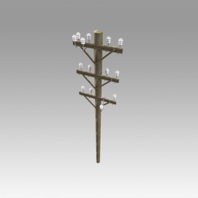 electric pole Modelo 3D .c4d .max .obj .3ds .fbx .stl .blend 